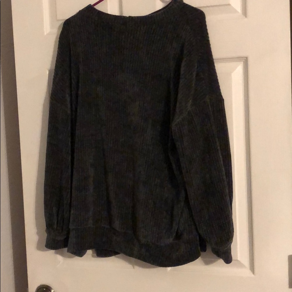 Dark grey knit oversized sweater